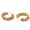 Brass Wire Wrap Hoop Earrings for Women EJEW-A093-14G-2