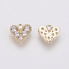 Brass Micro Pave Cubic Zirconia Charms ZIRC-F081-12G-2