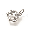 Rack Plating Brass Micro Pave Cubic Zirconia Pendants KK-H508-28P-10-2