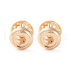 Rack Plating Flat Round Brass Hoop Earrings EJEW-S241-02G-1