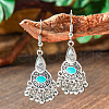 Bohemian Style Alloy Acrylic Dangle Earrings WG0B115-12-1