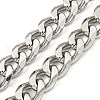 201 Stainless Steel Curb Chain Necklaces for Men NJEW-Q336-07A-P-5