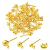 30Pcs 3 Size Iron Stud Earring Findings FIND-YW0003-94G-1