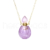 Natural Amethyst Perfume Bottle Pendant Necklace PW-WG2A891-41-1