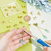 Unicraftale 20Pcs Leaf 304 Stainless Steel Stud Earring Findings STAS-UN0058-05-4