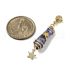 Wire Wrapped Nuggets Electroplated Natural Quartz Crystal Pendant Decorations HJEW-JM03127-03-3