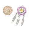 Handmade Glass Seed Beads Pendants PALLOY-MZ00766-01-2