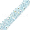 Baking Painted Transparent Glass Beads Strands DGLA-A034-J6mm-B04-1