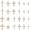 SUNNYCLUE 24Pcs 12 Styles Alloy Crystal Rhinestone Pendants FIND-SC0010-80-1