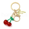 4Pcs 4 Styles Fruit Acrylic/Resin Pendant Keychain KEYC-JKC01196-4