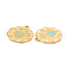 PVD Vacuum Plating 201 Stainless Steel Enamel Pendants STAS-J401-VC1025-2