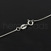Anti-Tarnish Rhodium Plated 925 Sterling Silver Necklaces STER-M034-39A-3