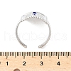 304 Stainless Steel Rhinestone Cuff Rings RJEW-S626-09P-3