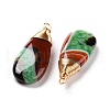 Natural Brazilian Agate Pendants PALLOY-JF01324-02-5