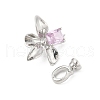 Brass Micro Pave Cubic Zirconia Fold Over Clasps KK-U059-10P-2