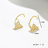Elegant S925 Sterling Silver Clear Cubic Zirconia Triangle Dangle Earrings MX4075-1-2