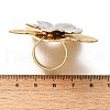 Flower 304 Stainless Steel Finger Rings RJEW-G339-02GP-3