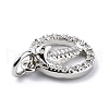 Brass Micro Pave Cubic Zirconia Charms ZIRC-F131-12P-3