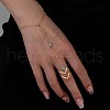 Simple Style 304 Stainless Steel Synthetic Turquoise Ring Bracelets for Women FS-WG7DA0D-08-1