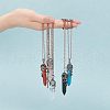  DIY 5Pcs Gemstone Pointed Pendant Making Kits DIY-NB0005-08-3