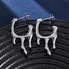 304 Stainless Steel Stud Earrings EJEW-B108-16P-2