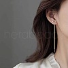 Alloy Plastic Imitation Pearl Tassel Stud Earrings FS-WG3A474-01-3