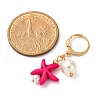 Starfish Synthetic Turquoise Pendant Decoration HJEW-TA00345-4
