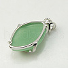 Natural Green Aventurine Pendants G-G073-2-2