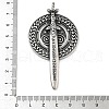 304 Stainless Steel Big Pendants STAS-V008-09AS-3