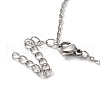 Brass Micro Pave Clear Cubic Zirconia Bowknot Pendant Necklaces NJEW-C054-04P-4