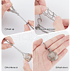 Beebeecraft 2Pcs 304 Stainless Steel Macrame Pouch Necklace Making for Gemstone Nuggets NJEW-BBC0001-27B-6