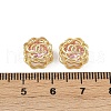 Brass Micro Pave Cubic Zirconia Beads KK-C093-08G-02-3