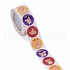 Flat Round Paper Thank You Stickers DIY-C042-12F-4