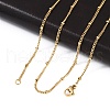 304 Stainless Steel Chain Necklaces MAK-L015-40G-1