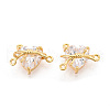 Brass Micro Pave Cubic Zirconia Chandelier Components Links KK-N263-41G-1