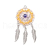 Handmade Glass Seed Beads Pendants PALLOY-MZ00766-04-1