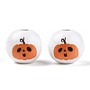 Halloween Theme Wood European Beads WOOD-N016-04A-3