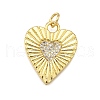 Brass Micro Pave Cubic Zirconia Pendants KK-K401-08D-G-1