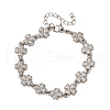 Brass Micro Pave Clear Cubic Zirconia Link Bracelets for Women BJEW-D342-04P-4