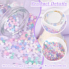   150G 15 Colors Transparent Frosted Glass Round Seed Beads GLAA-PH0003-08-4