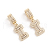 Brass Micro Pave Cubic Zirconia Pendants ZIRC-G165-13G-I-1