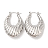 Non-Tarnish 304 Stainless Steel Thick Hoop Earrings EJEW-Z022-07P-1