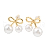 Brass Stud Earrings EJEW-F376-01G-2