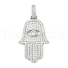 Brass Micro Pave Cubic Zirconia Pendants KK-R224-09P-1