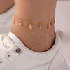 Bohemian Alloy Crystal Rhinestone Tassel Anklets for Women FS-WG0C793-02-1
