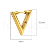 Stainless Steel Triangle Hoop Earrings PW-WGCD79E-03-2