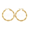 304 Stainless Steel Twist Ring Hoop Earrings for Women EJEW-U022-14G-1
