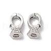 Brass Micro Pave Clear Cubic Zirconia Enhancer Shortener Pendant Bails KK-H483-02P-1