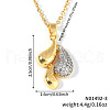 Fashionable Brass Necklace with Cubic Zirconia TB0672-1-4