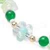 Natural Malaysia Jade Beads Braided Bead Bracelets BJEW-MZ00167-01-3